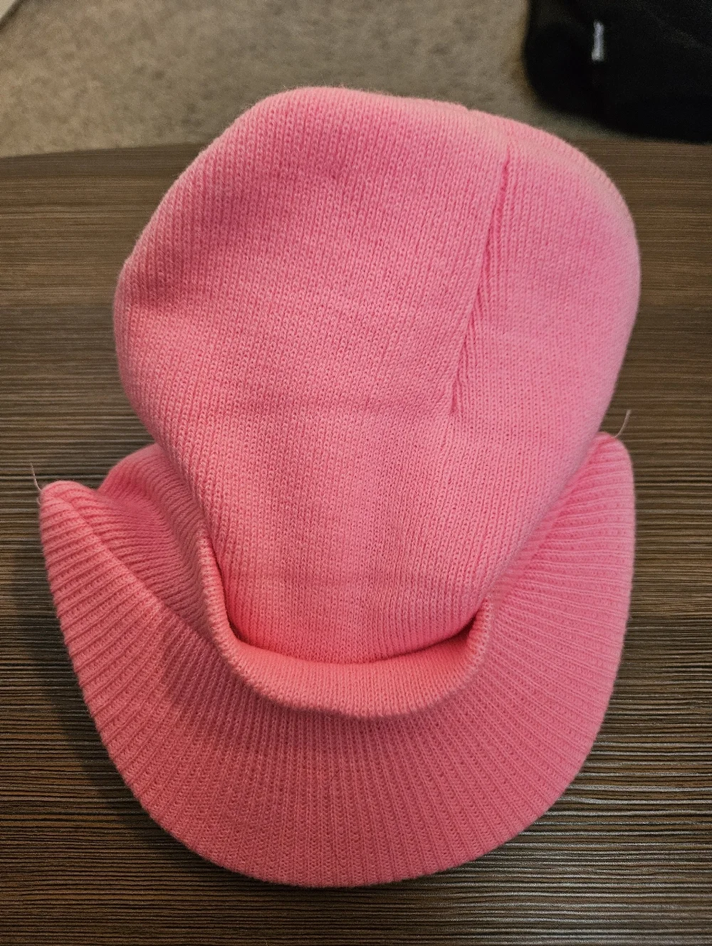 Women's Pink Knit Beanie Hat - Soft Winter Cap